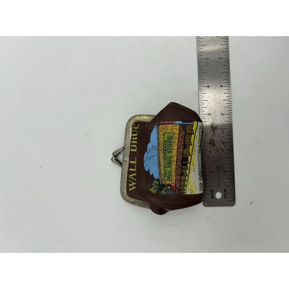 Ted & Bill Hustead Wall Drug‎ Store Vintage Change Purse W